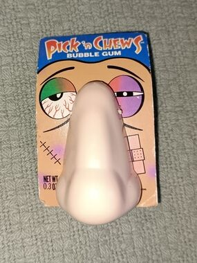 Pick 'n Chews Bubble Gum Nose Candy - Light Pink